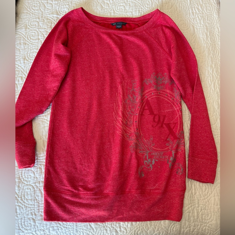 NWOT Armani Exchange tunic sweatshirt